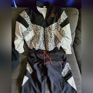 Puma leopard print track suit very nice